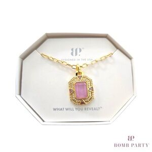 Bomb Party OG Necklace - Dreamt in Windchimes - Purple Kunzite on Gold